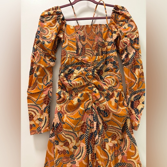 A.L.C Paisley Print Cotton Long Dress Size 2 - Picture 7 of 14